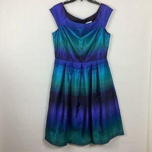 J. Taylor Metallic Ombre Dress Size 8
